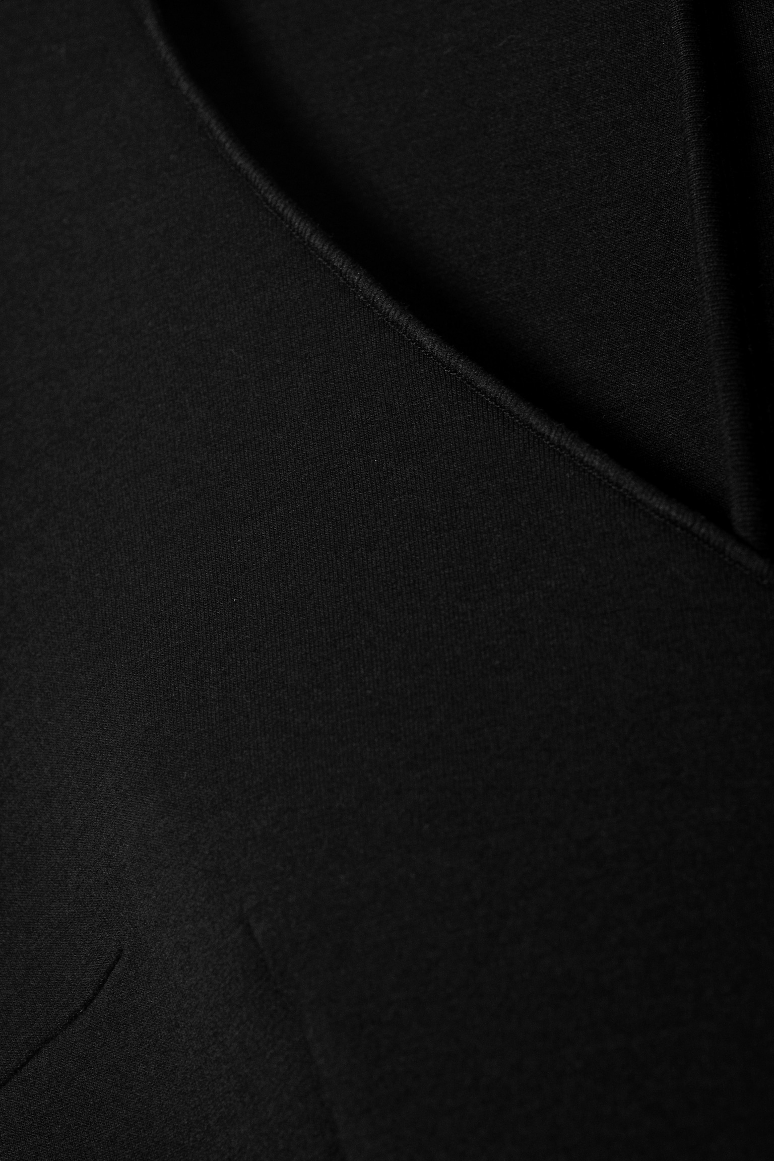 V-Neck Fit-and-Flare Scuba Dress - Black/White - 5