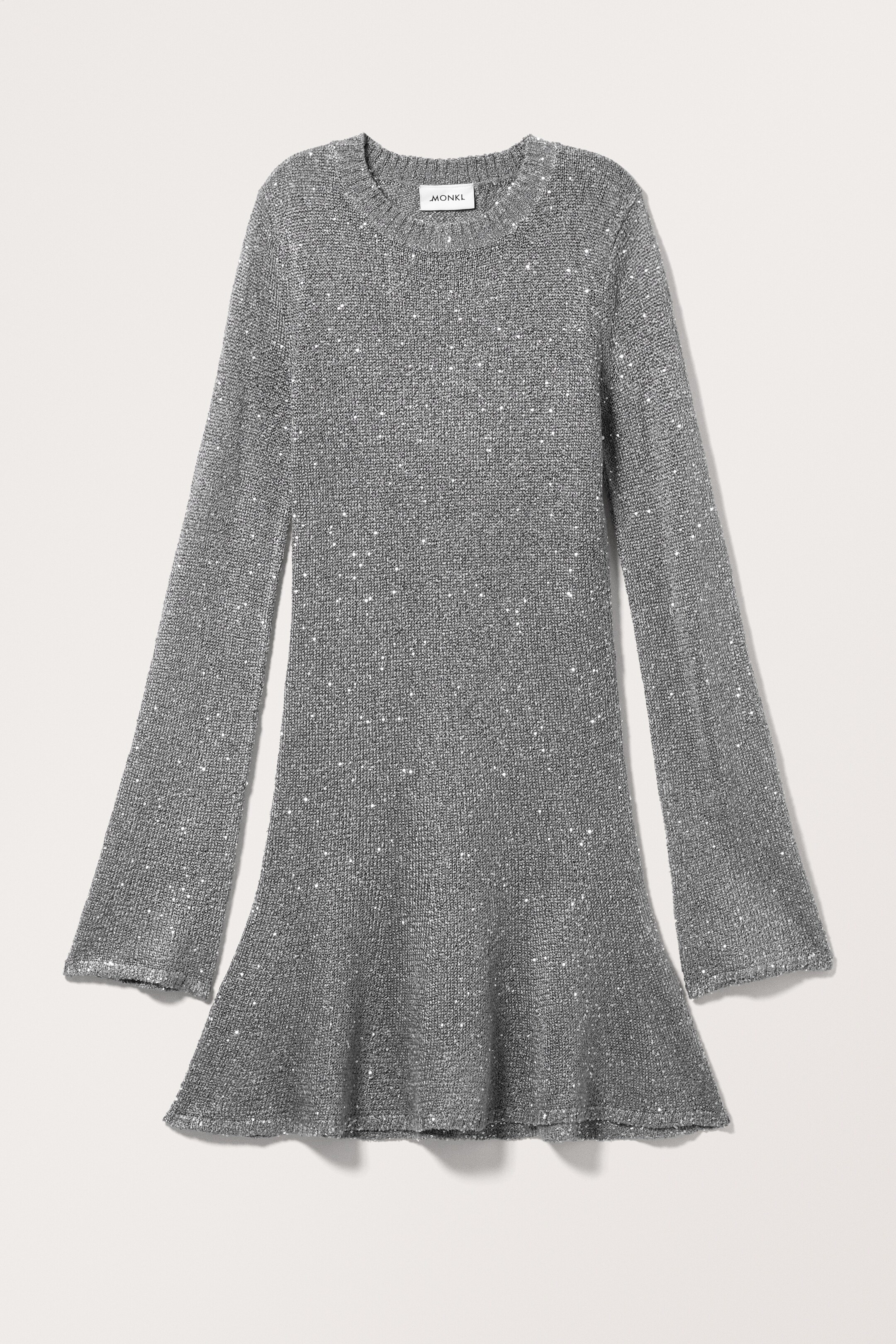Agrandir l'image: Robe en maille pailletée à manches longues - Sequins gris - FEMME | H&M CH 4