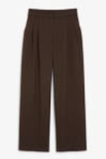 Braun - Hose mit weitem Bein - 0