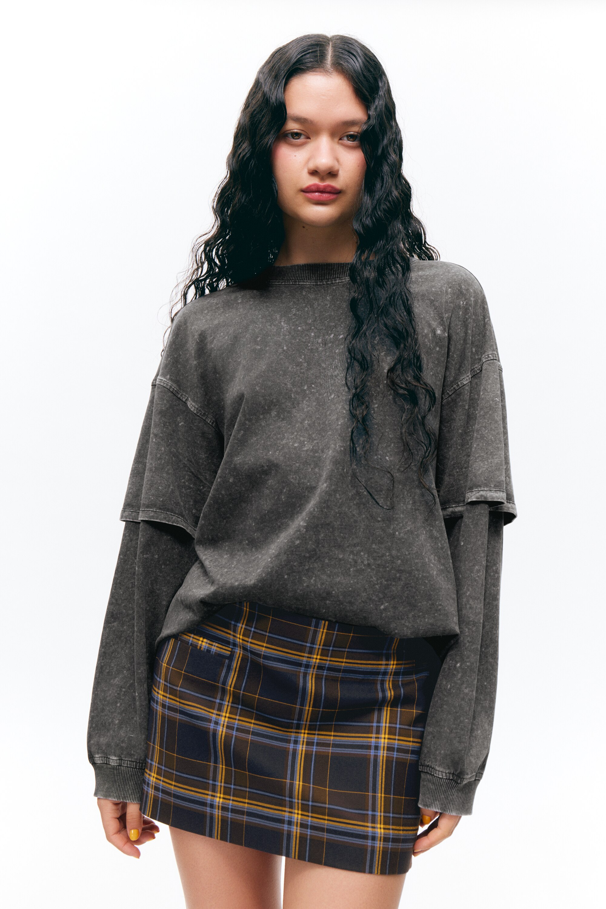 theredthread S bicolor layered tops ② THEREDTHREAD / ザレッドスレッド】S bicolor layered tops