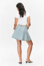 Sky Blue - Ljusblå - Amber High Waisted Circle Midi Denim Skirt - 3