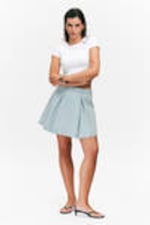 Sky Blue - Ljusblå - Amber High Waisted Circle Midi Denim Skirt - 0