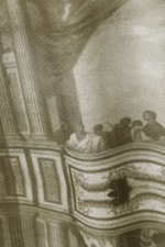 Khaki Green - Baroque Collage - Printed Low Rise Maxi Skirt - 5