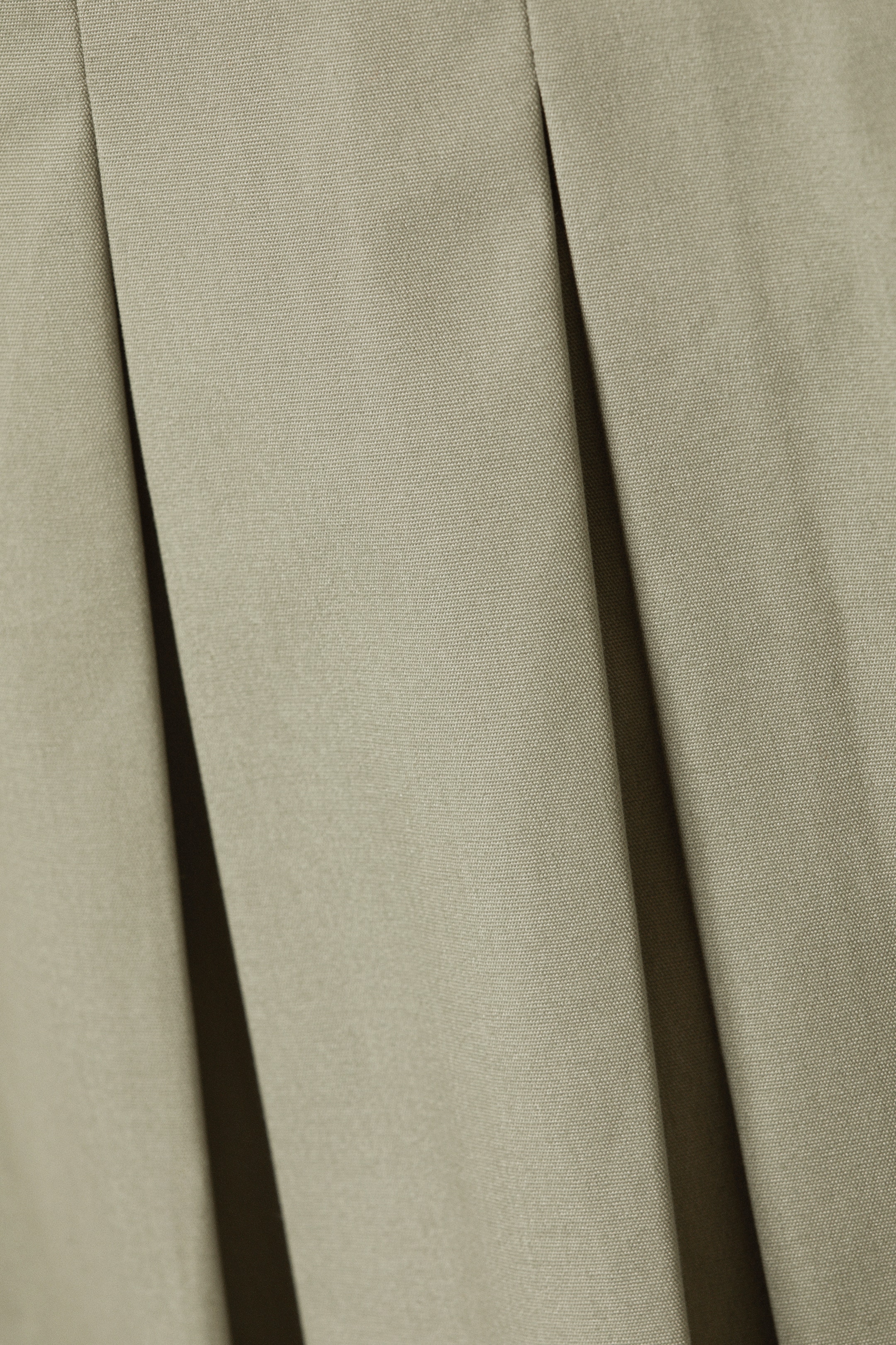 Se større billede: Plisseret mininederdel i twill med mellemhøj talje - Kakigrøn - DAME | H&M DK 6