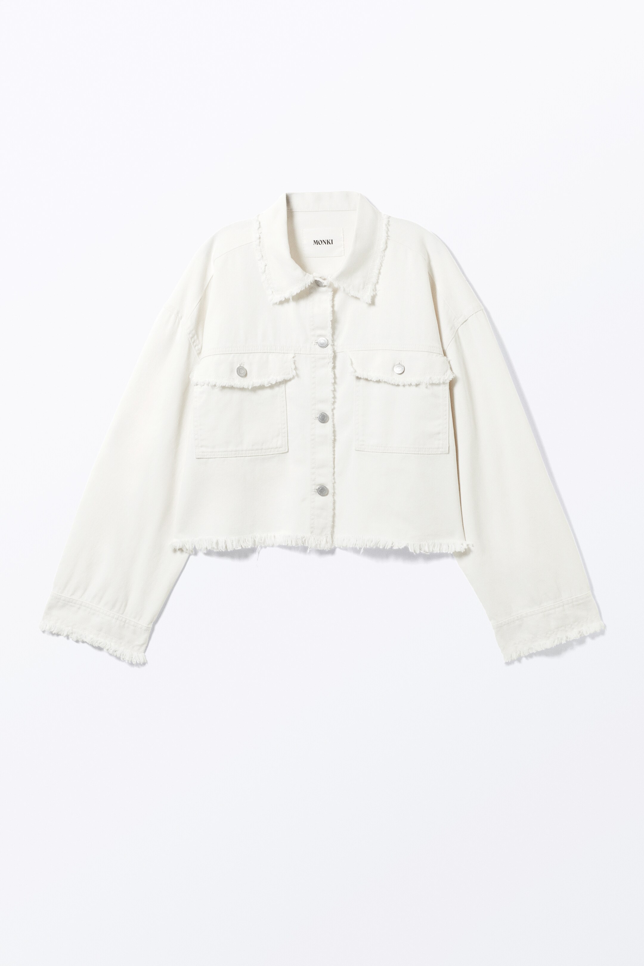 Se større billede: Cropped twilljakke med boxy snit - Hvid - DAME | H&M DK 6
