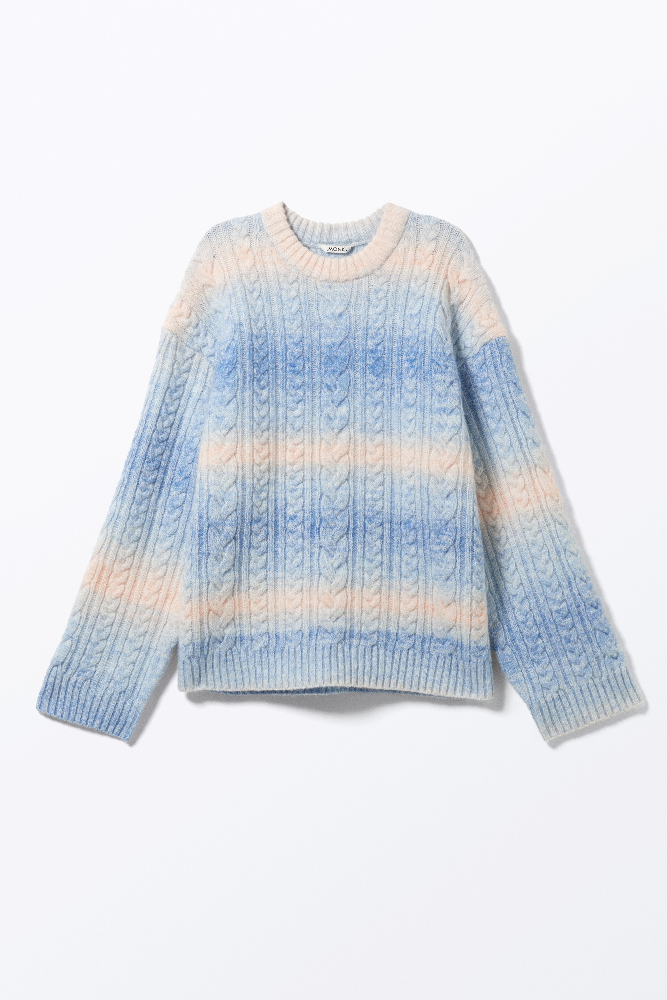 Größeres Bild ansehen: Pullover aus Zopfstrick mit Farbverlauf - Faded Blau gestreift - Ladies | H&M DE 4