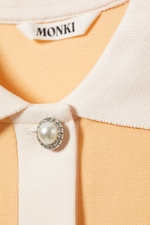 Gelb - Langärmeliges Rugby-Poloshirt - 1