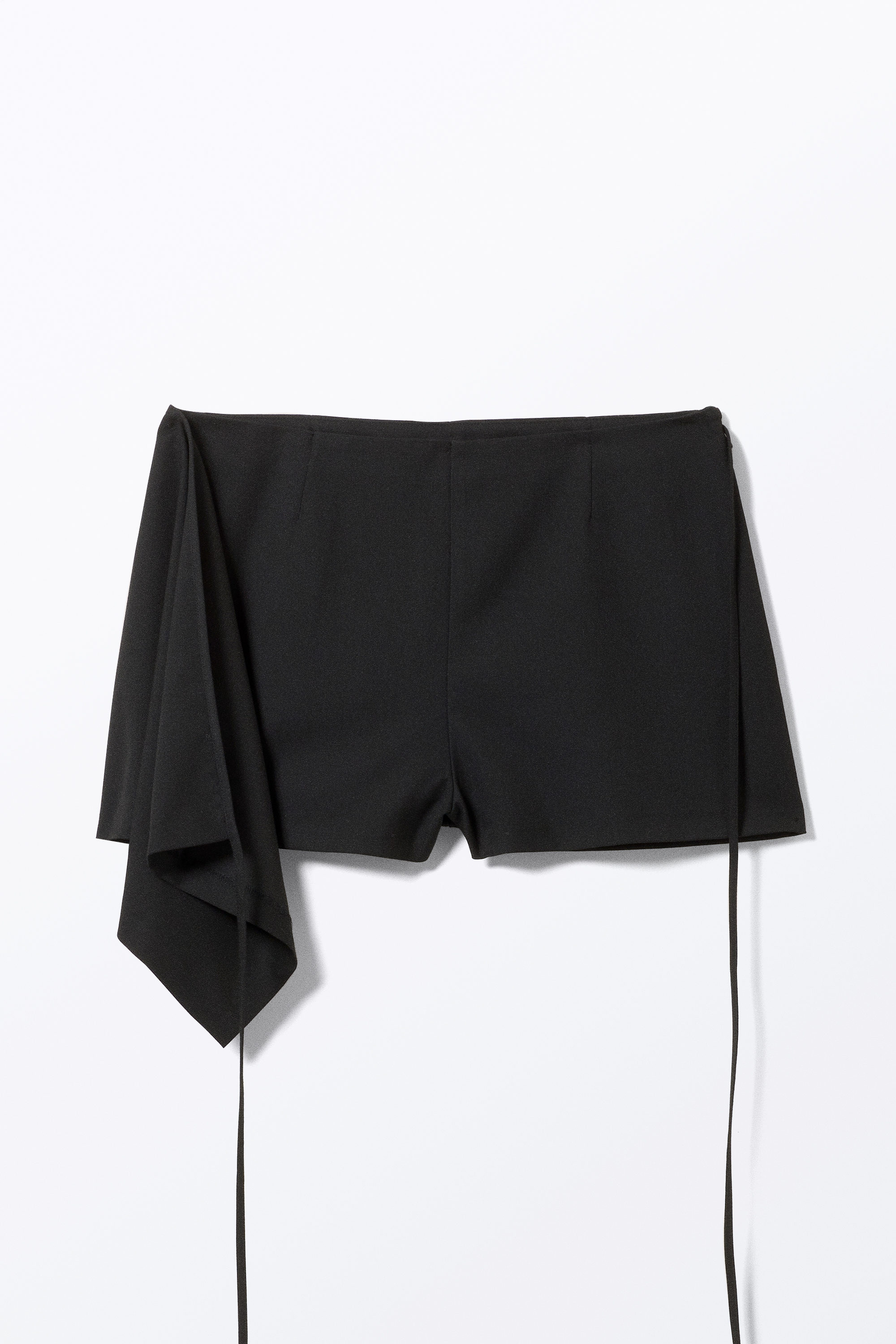 Schwarz - Mini-Wickel-Skort - 4