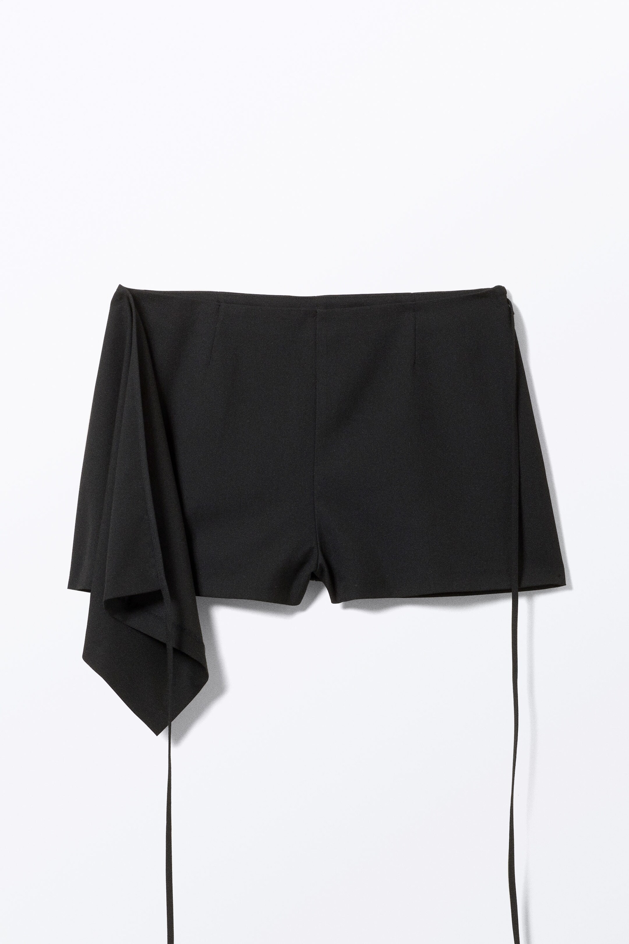 Black - Mini Wrap Skort - 1