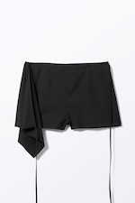Black - Mini Wrap Skort - 1