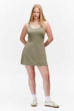 Khaki Green - Mini Jersey Tank Dress - 0