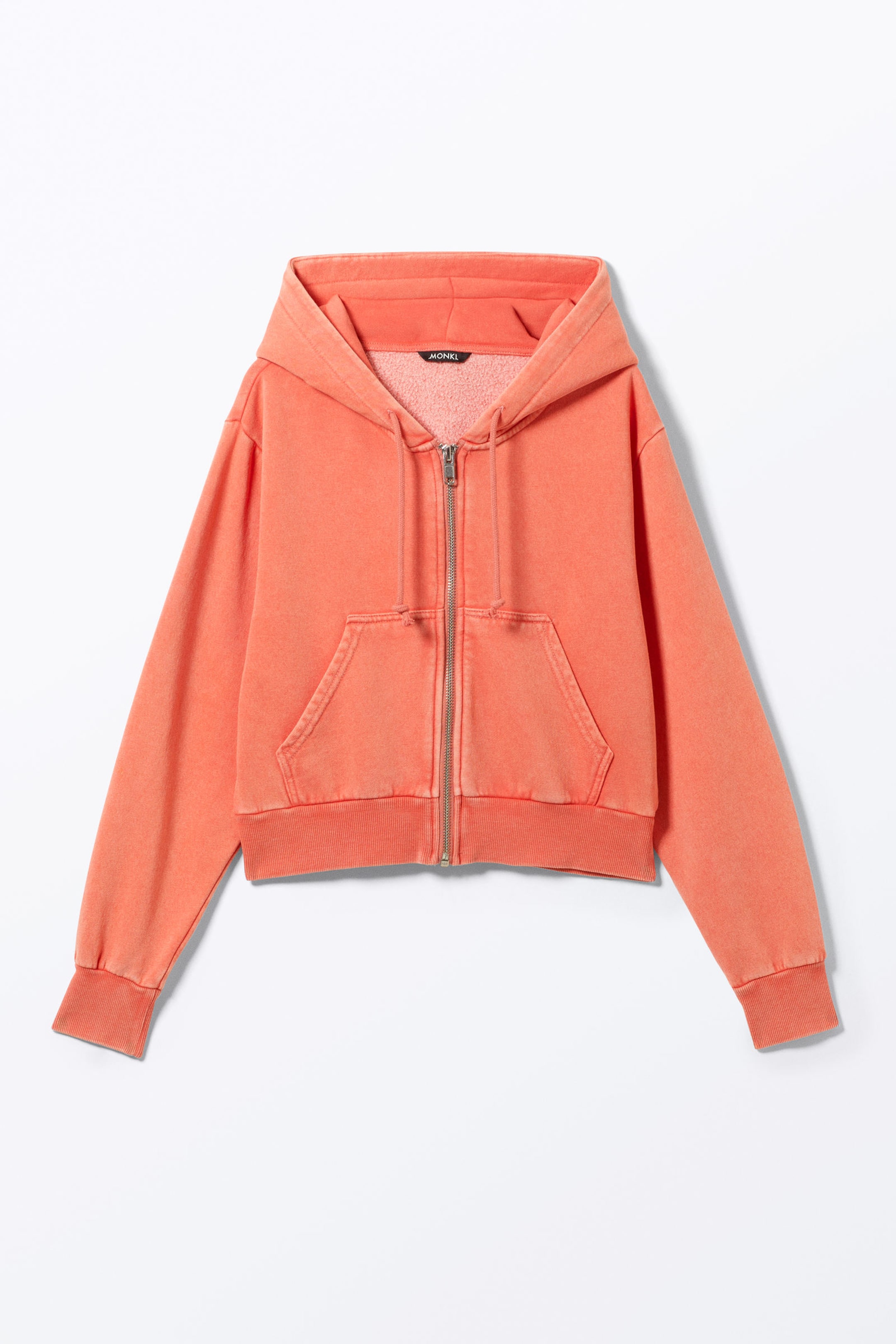 Washed Orange - Cropped Zip Hoodie - 3