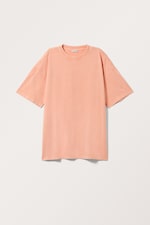 Ljus tvättad orange - Oversized t-shirt i bomull - 0