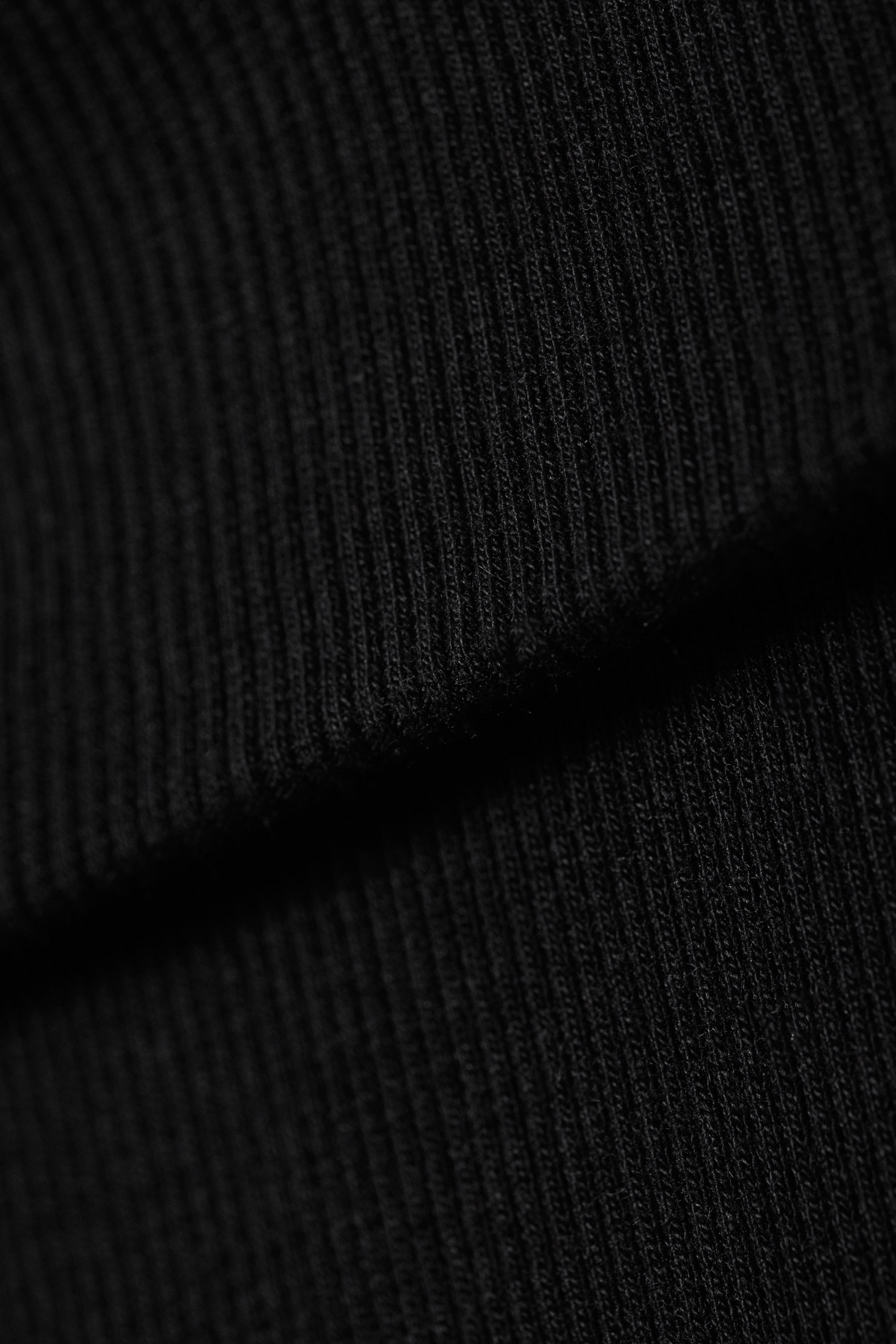 Black - Ribbed Fold-over Waist Flared Trousers - 2