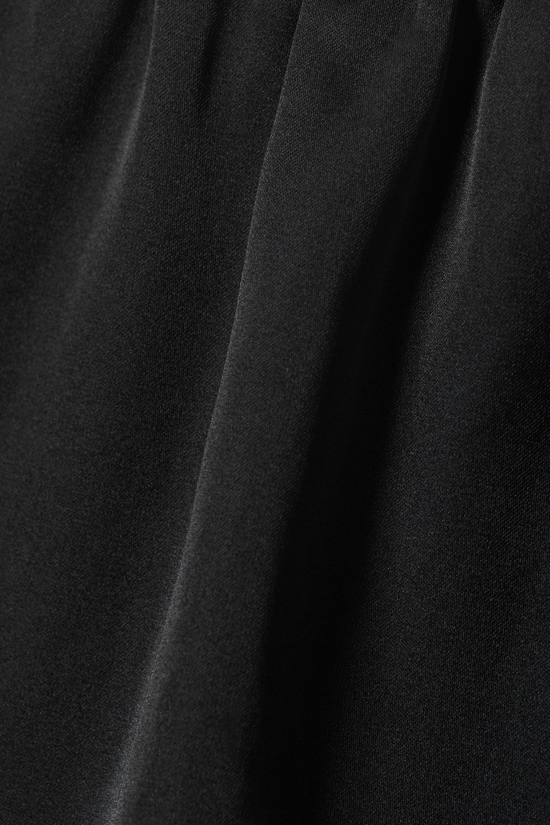 Black - Mini Lace Satin Shorts - 1