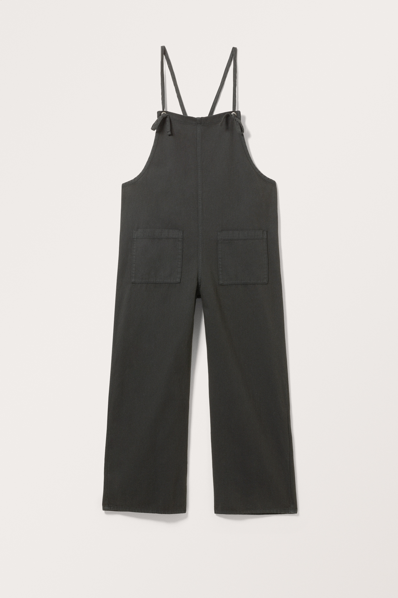 Tie Denim Dungarees - Black/Blue - 2