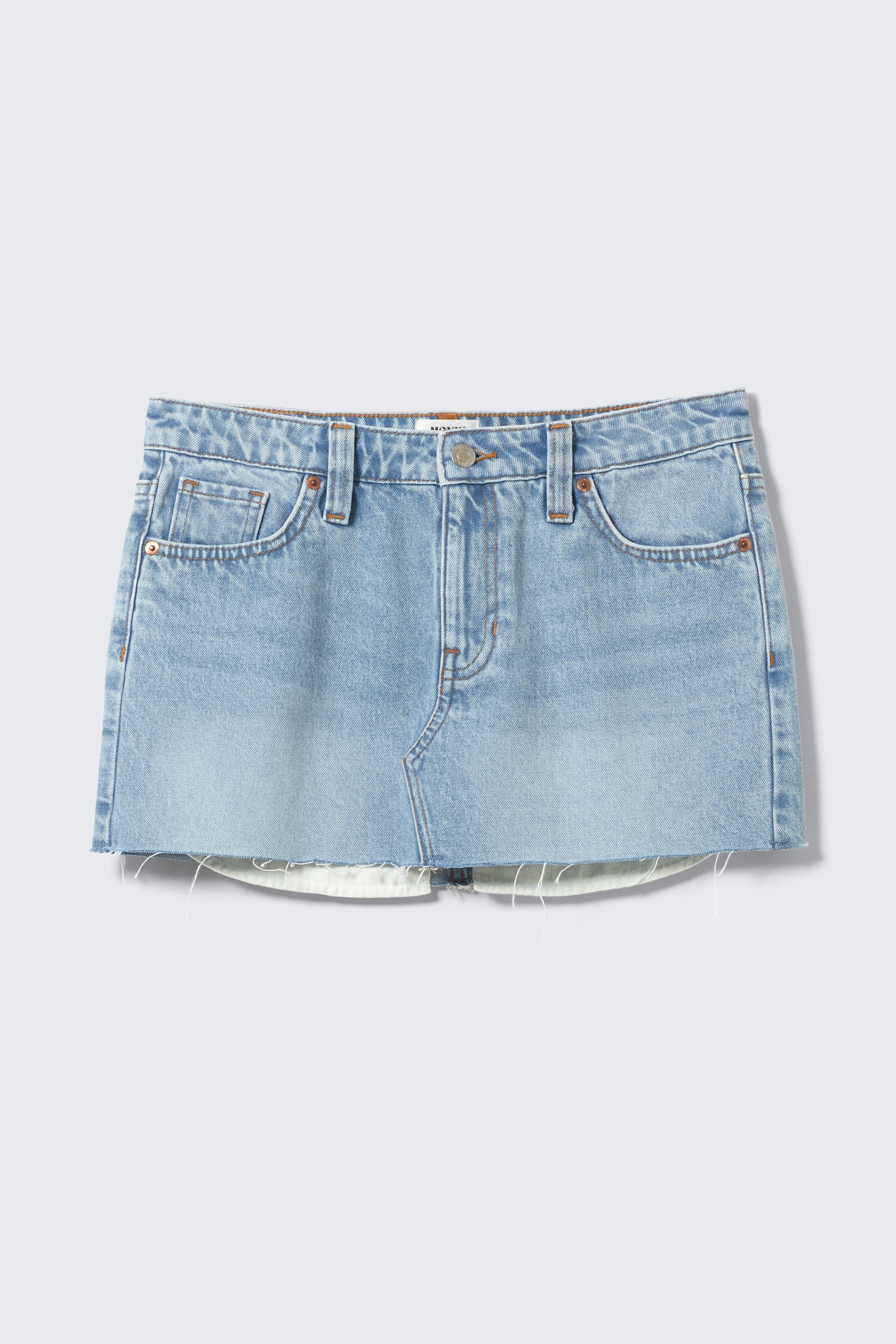 Ver imagem maior: Minissaia de ganga com bainha em bruto - Azul fresco - Azul-claro - SENHORA | H&M PT 5