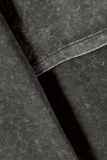 Washed Black - Long-Sleeved Double-Layered Oversized T-shirt - 1