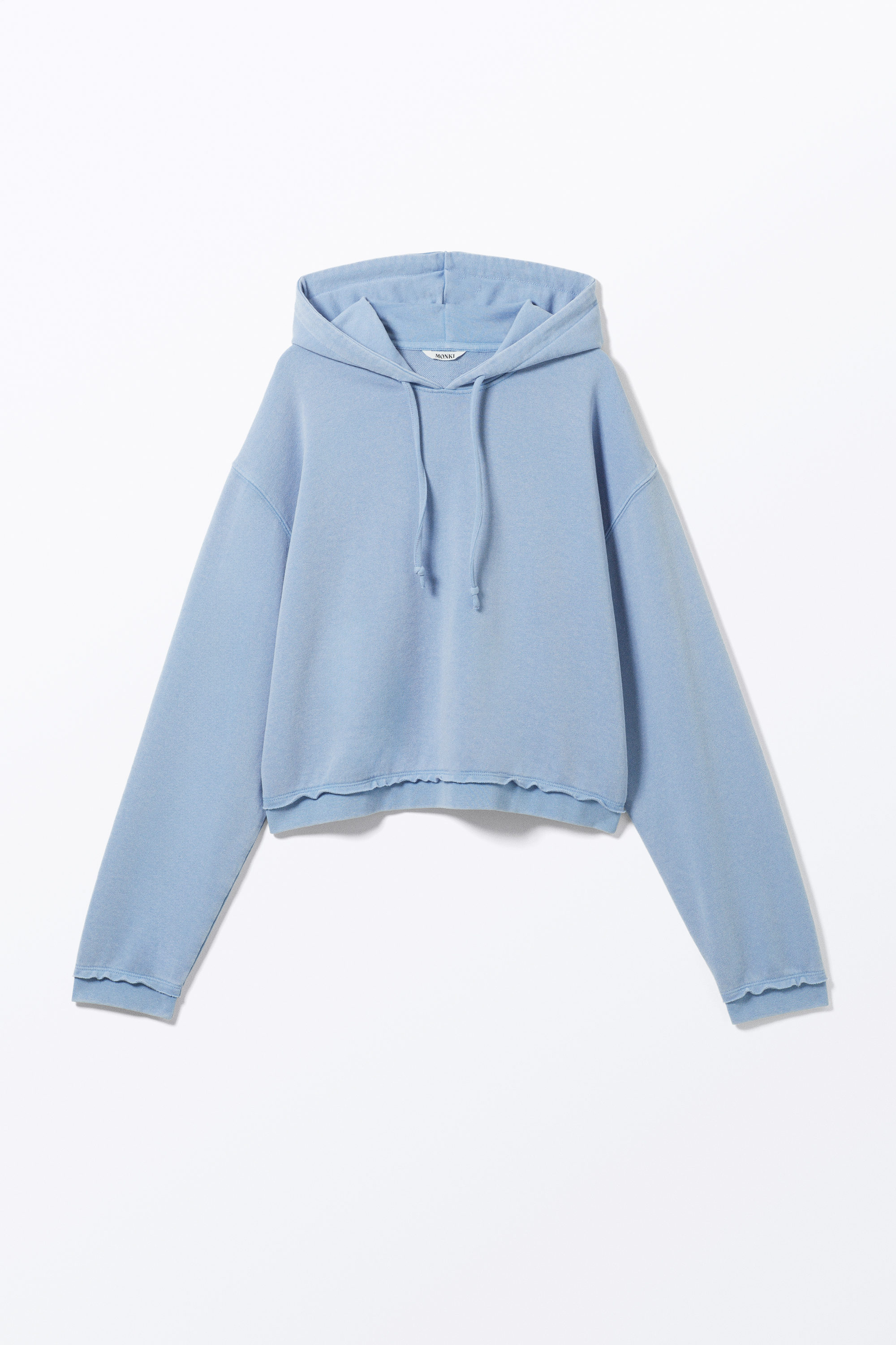 Taubenblau - Cropped Pyjama-Hoodie aus Frottee - 3