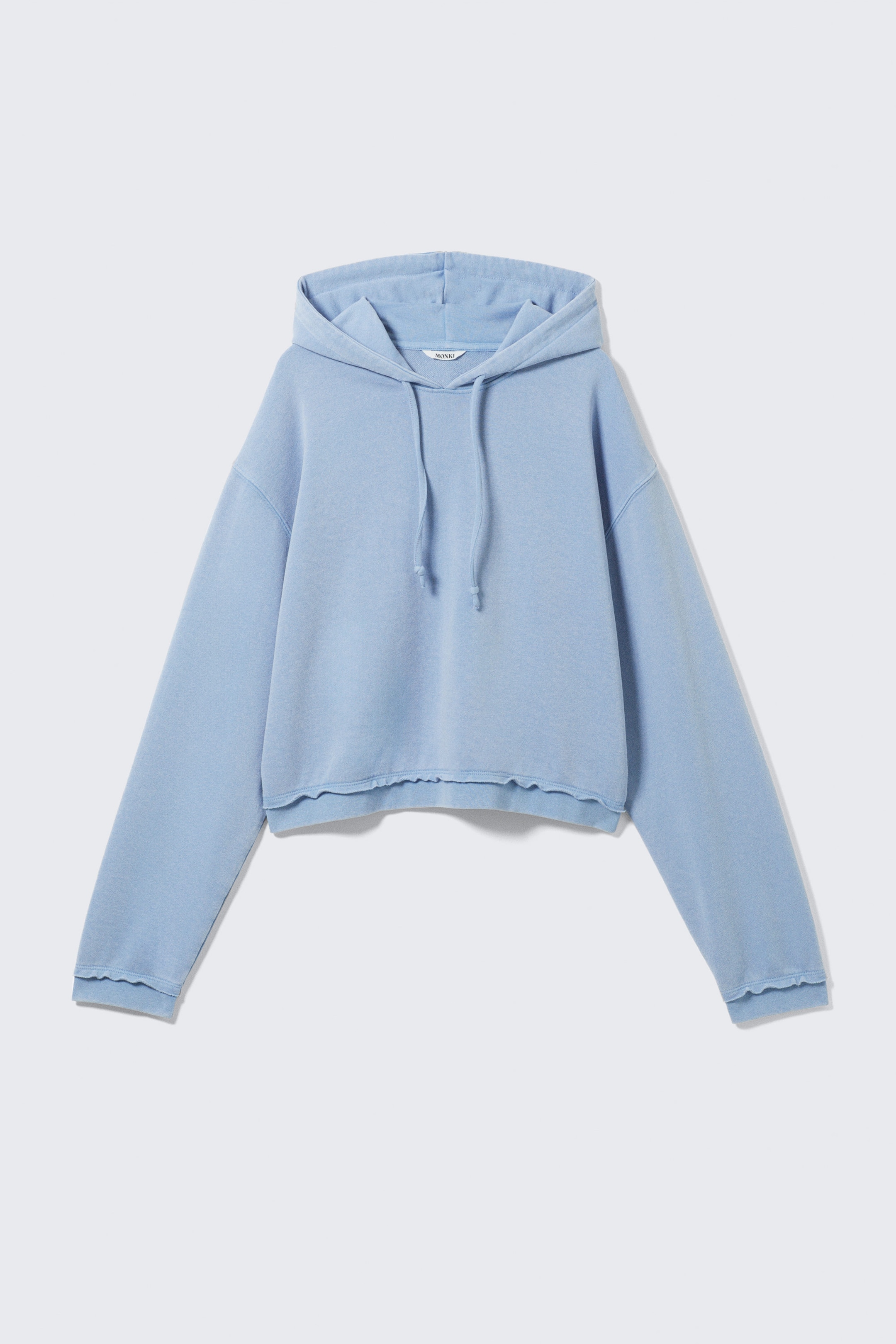 Dusty Blue - Cropped Terry Pyjama Hoodie - 0