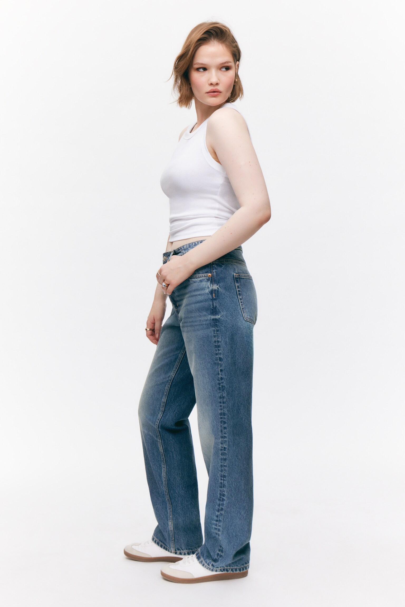Aimo Mid Straight Jeans - Sunset Blue/Midnight Black - Black - 5