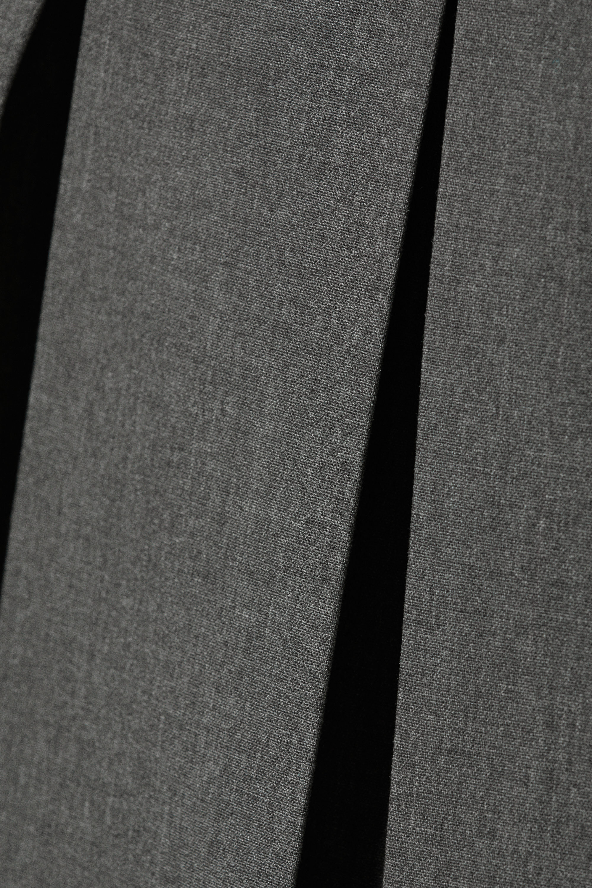 Dark Grey - Low Pleated Mini Skirt - 2