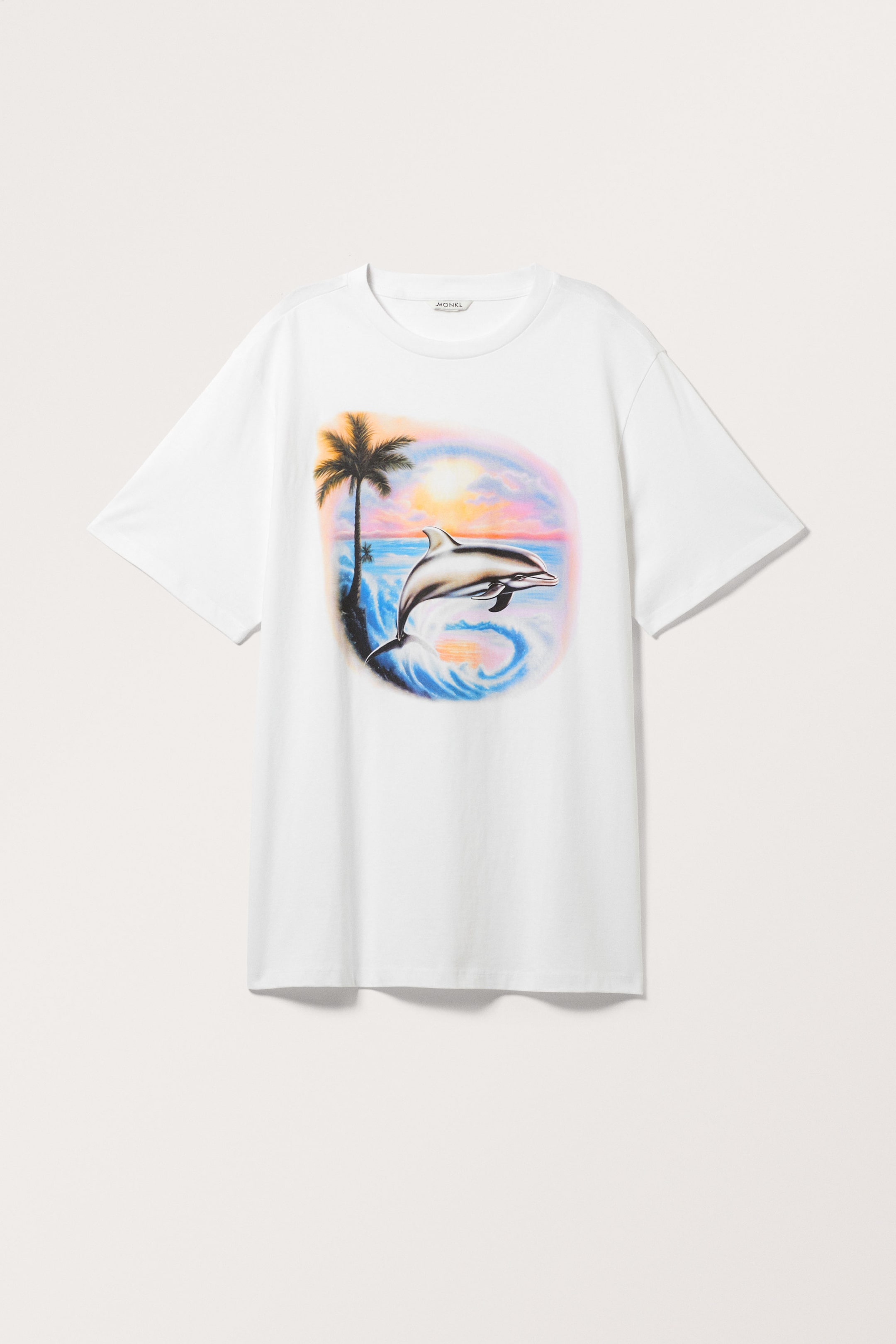 Tropical Dolphin - Oversized Throw-on T-shirt - 0