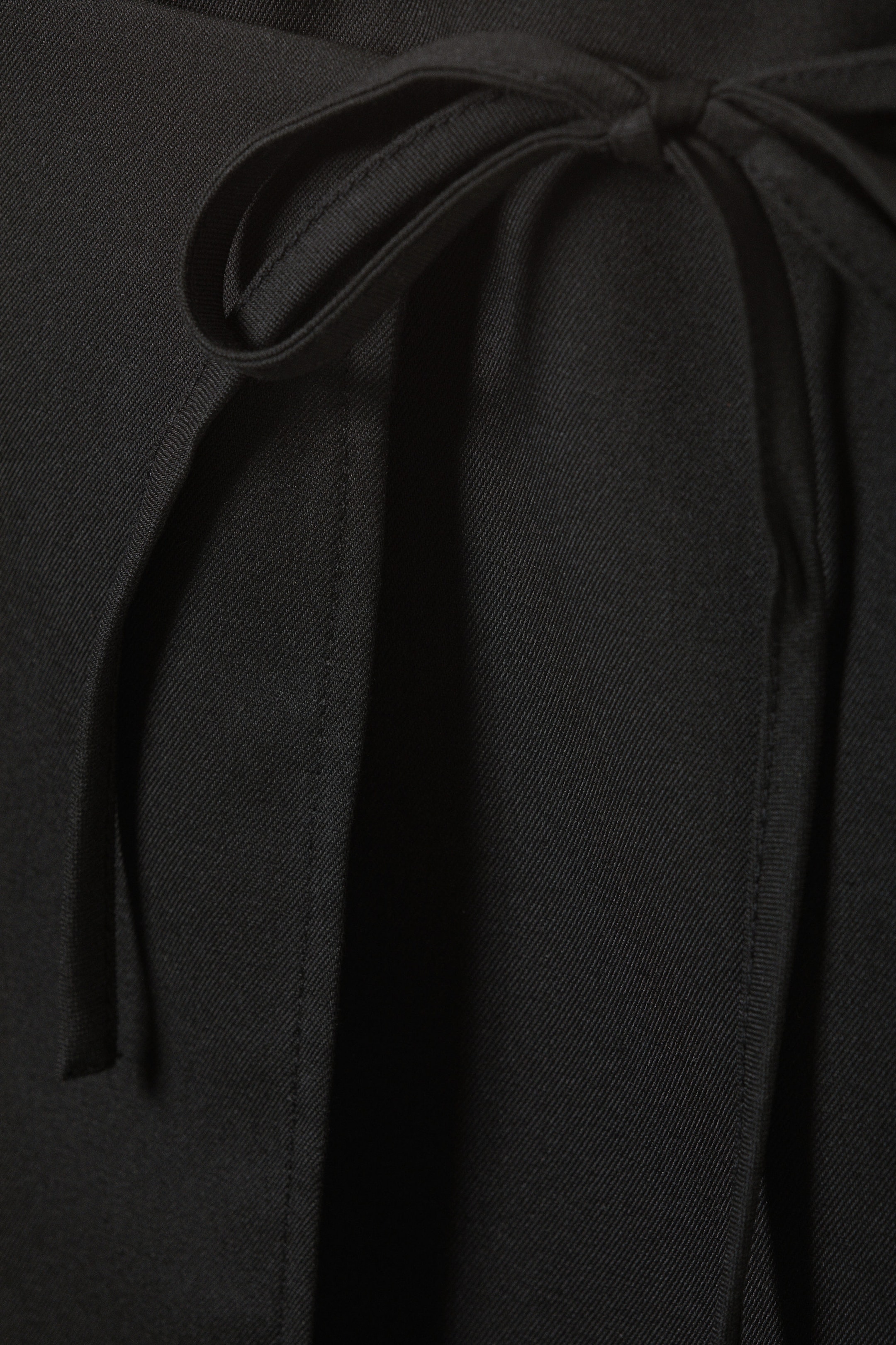 Black - Mini Wrap Skirt - 1