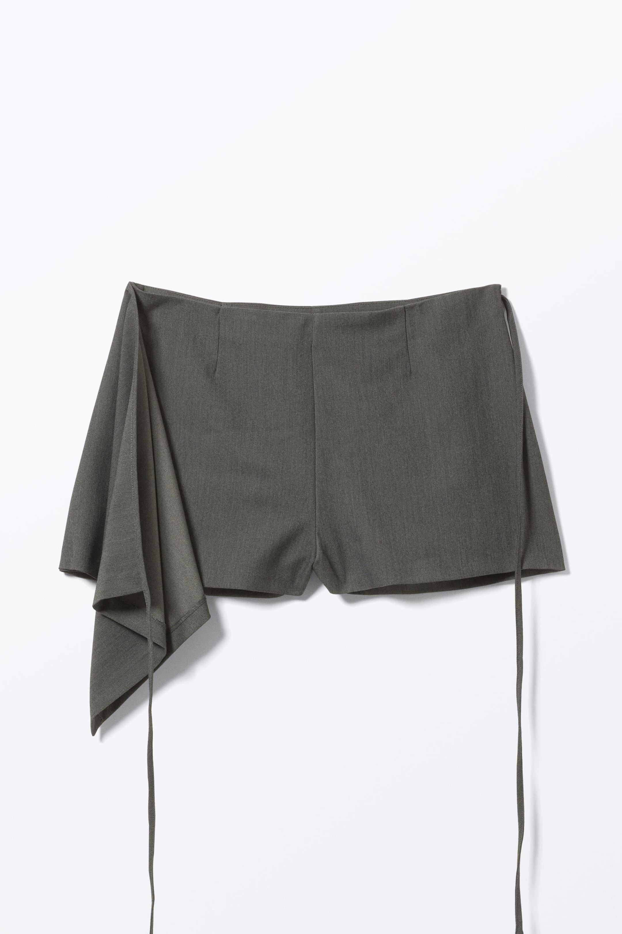 Dark Grey - Mini Wrap Skort - 4
