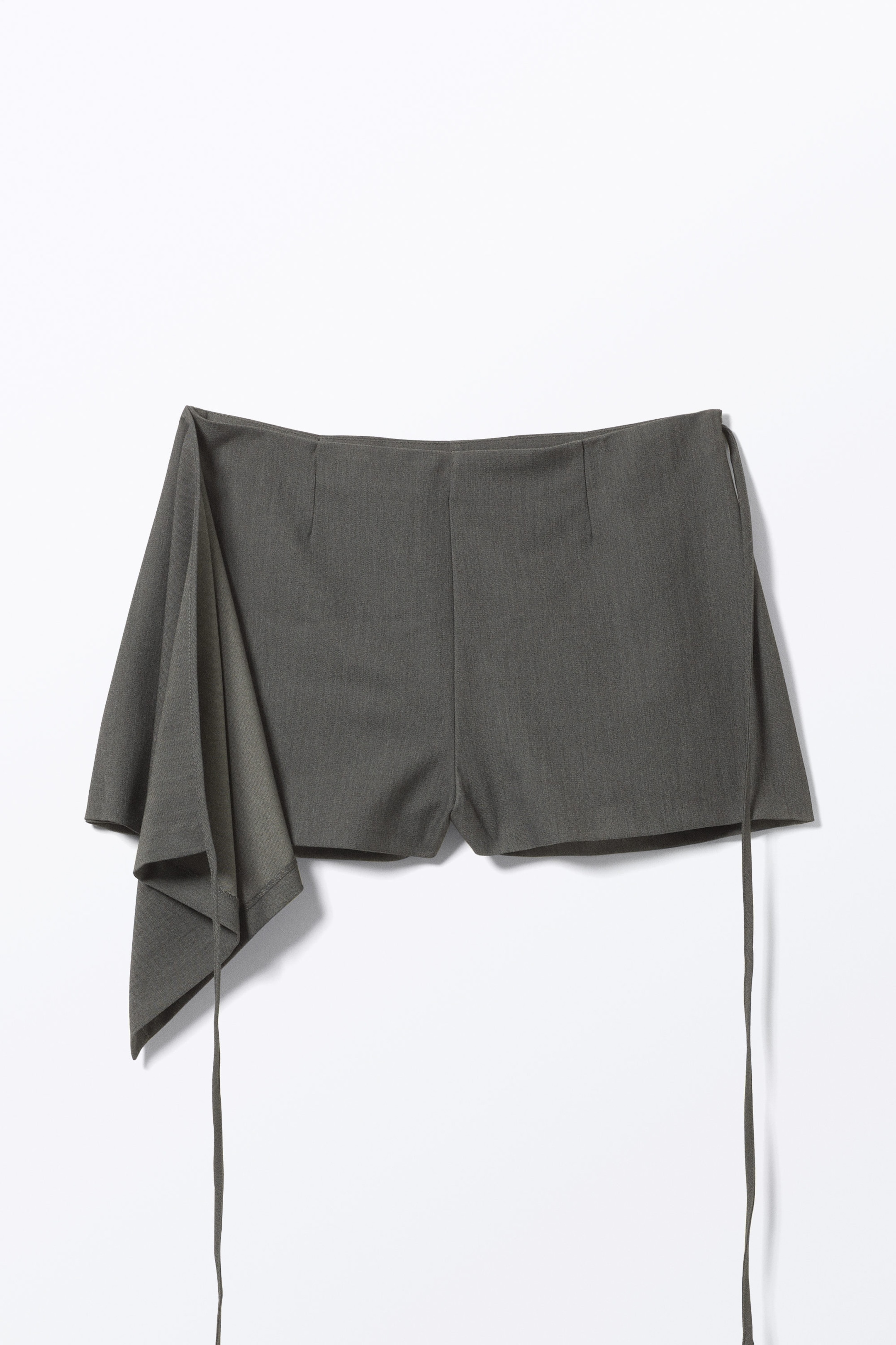Dunkelgrau - Mini-Wickel-Skort - 0