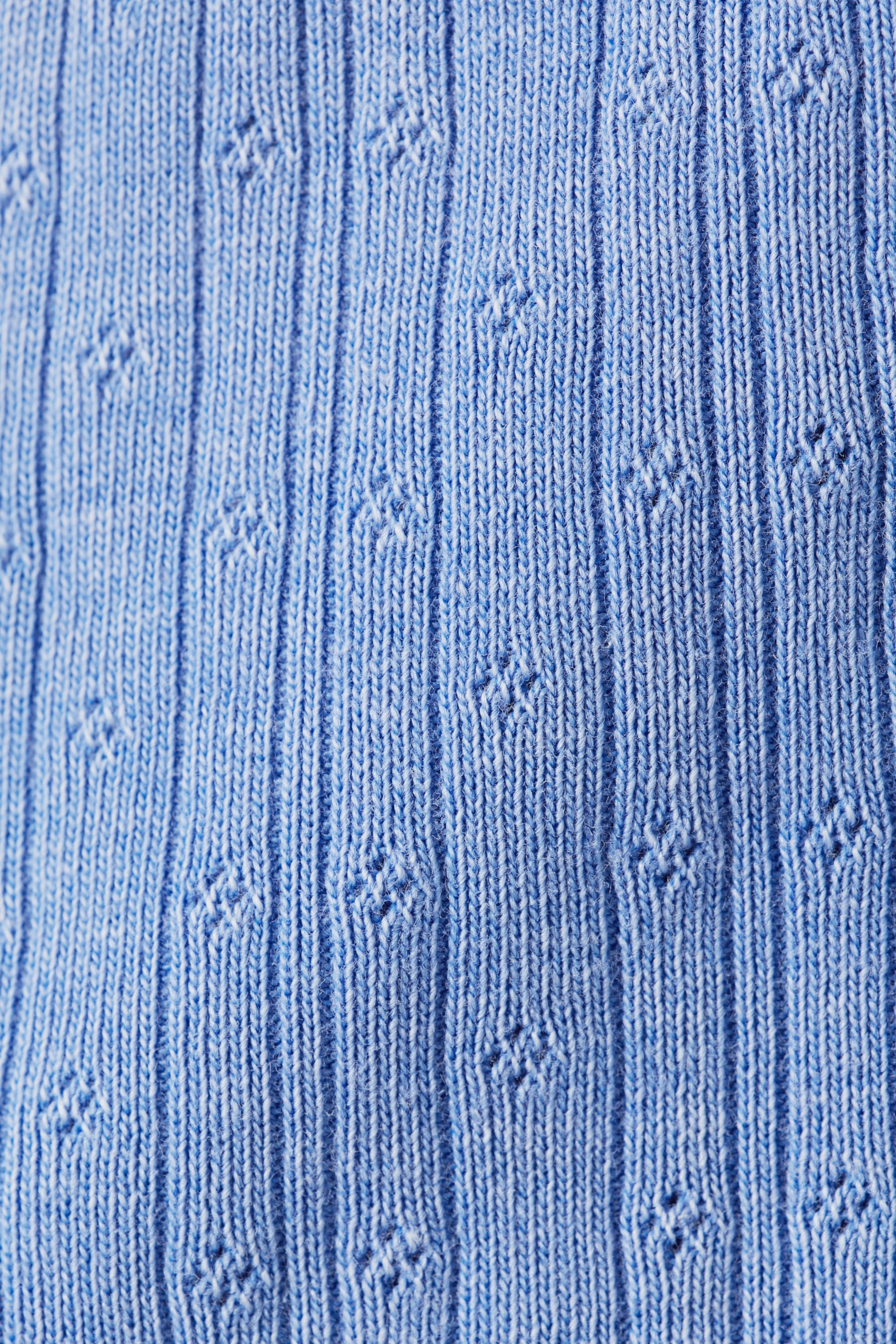 Dusty Blue - Soft Pointelle Pyjama Shorts - 2