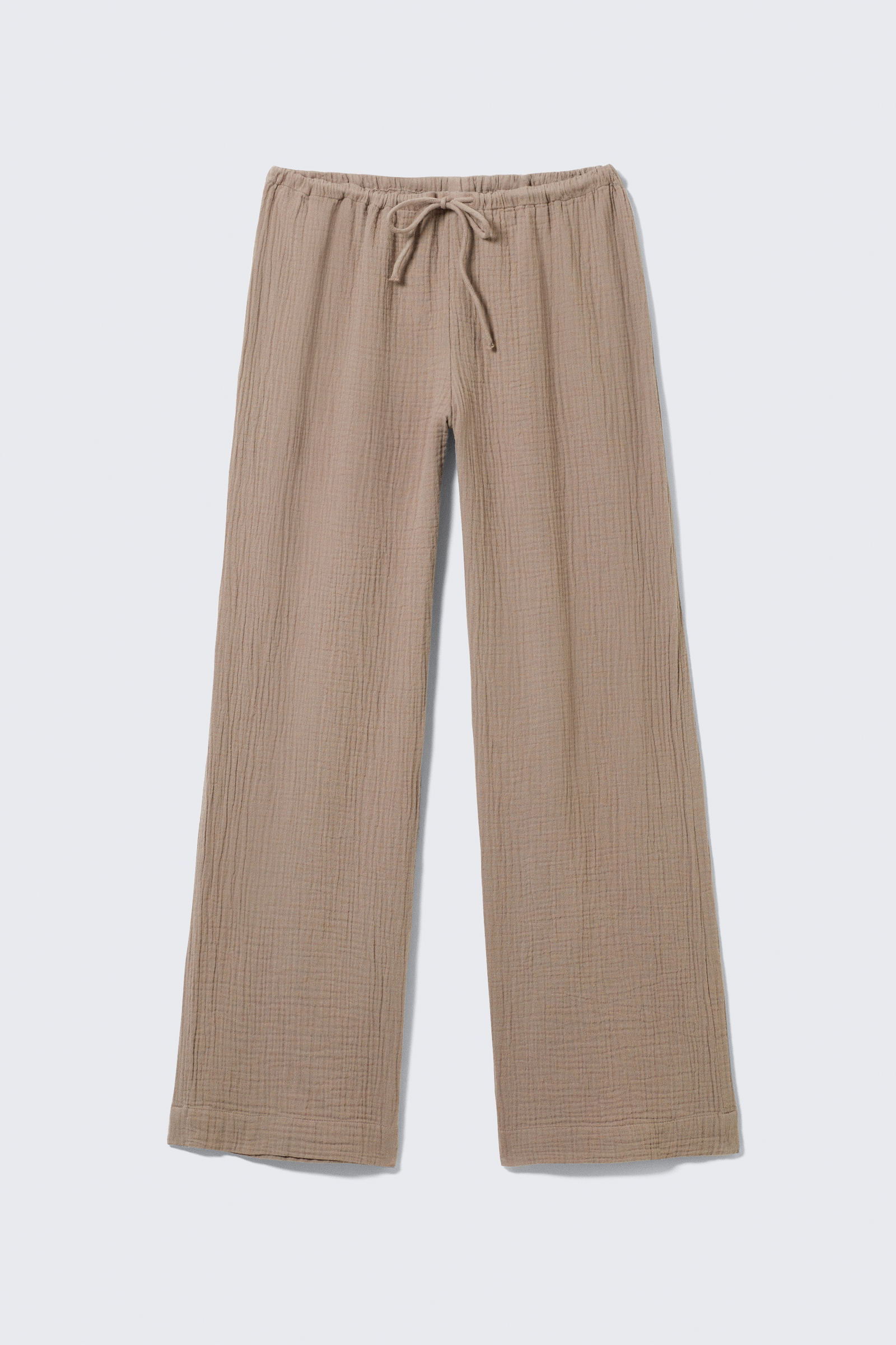 loose pull-on cotton trousers - Dusty Mole | Monki GB