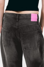Washed Black - Peggy Low Waist Loose Baggy Leg Jeans - 3