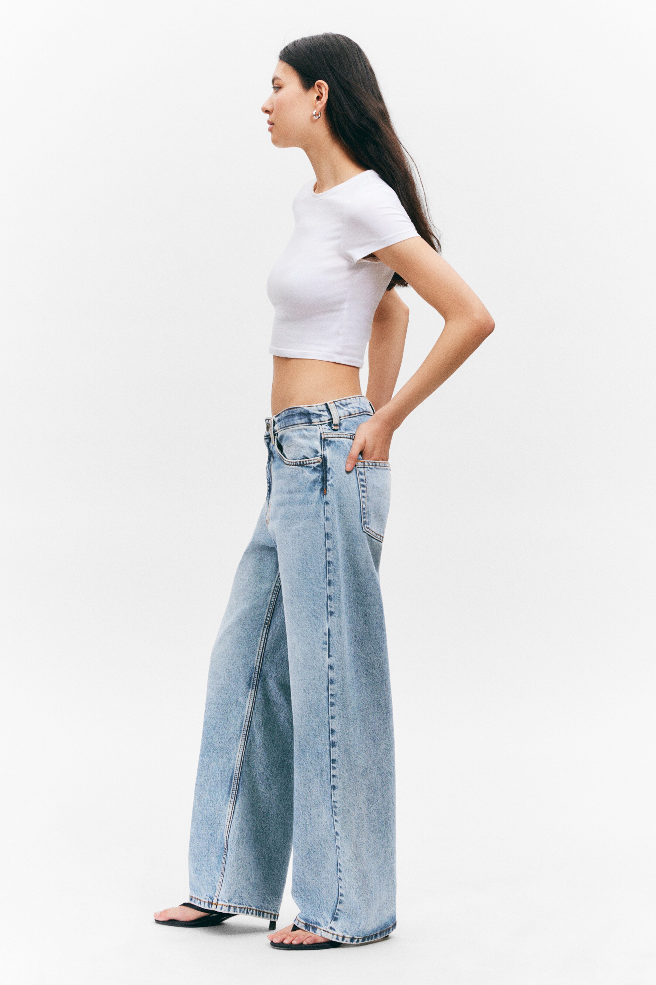 Zobacz większy obraz: Dżinsy Missy Low Waist Loose Straight Leg - Fresh Blue - Light Blue - ONA | H&M PL 5