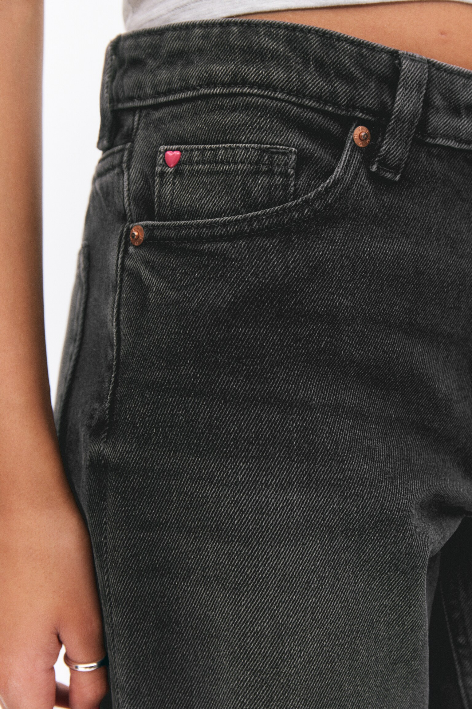 Aimo Mid Straight Jeans - Midnight Black - Black/Sunset Blue - 7
