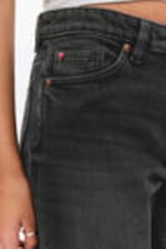 Midnight Black - Black - Aimo Mid Straight Jeans - 1