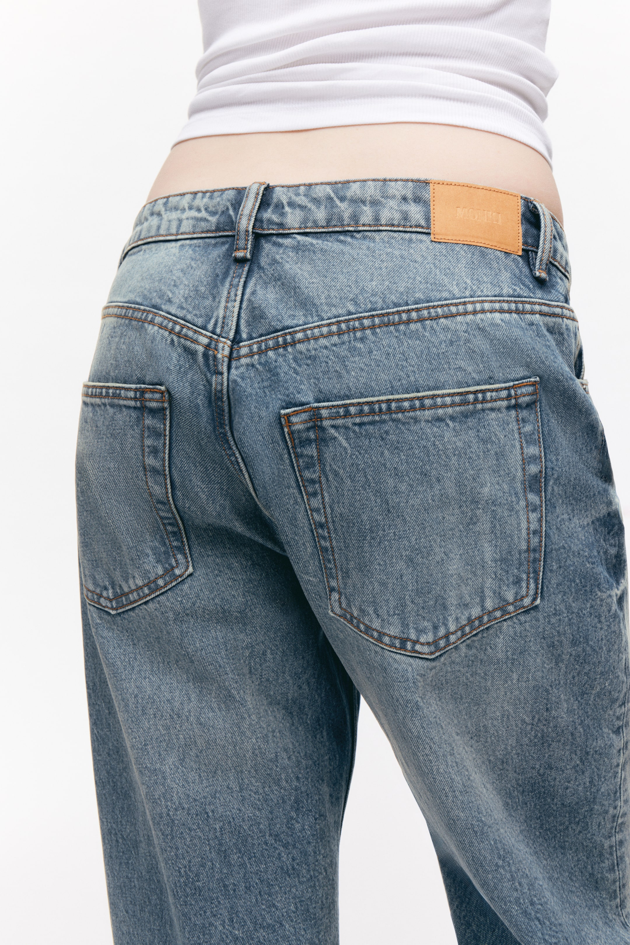 Ver imagem maior: Calças de ganga de cintura descida direitas Missy - Azul montanha - Azul médio - SENHORA | H&M PT 3