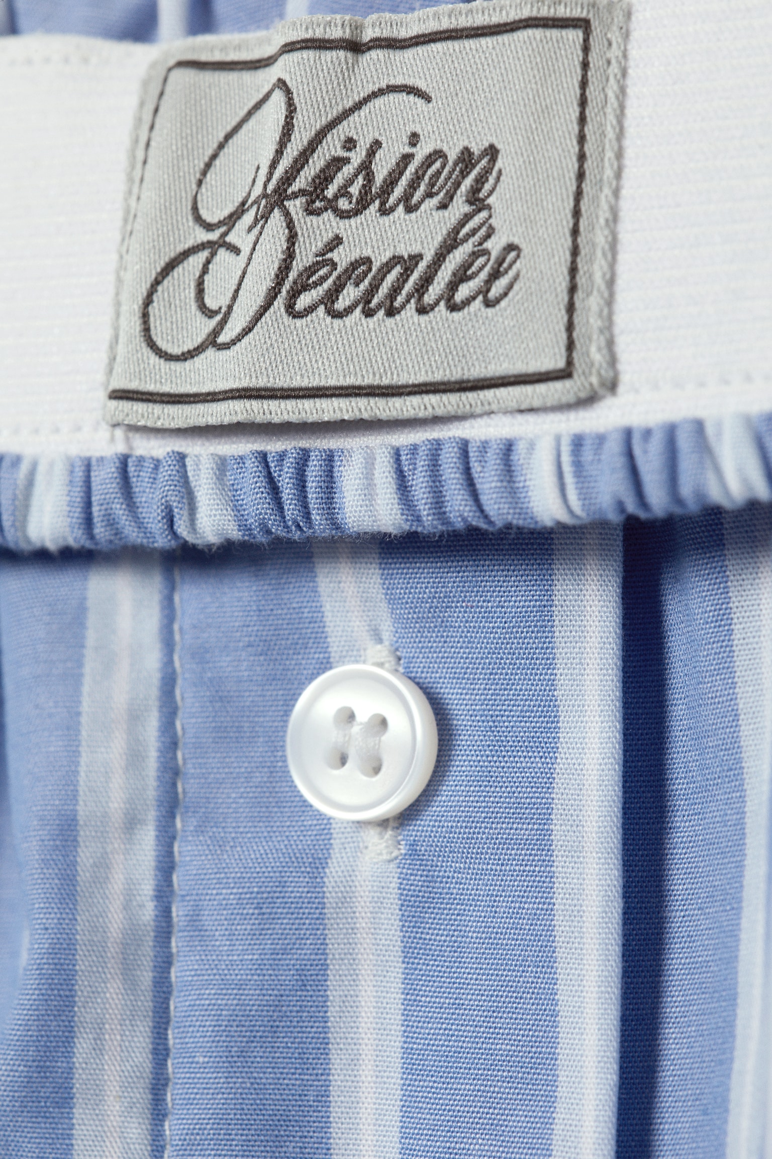 Entspannte Boxershorts aus Baumwolle - Blau gestreift - 6