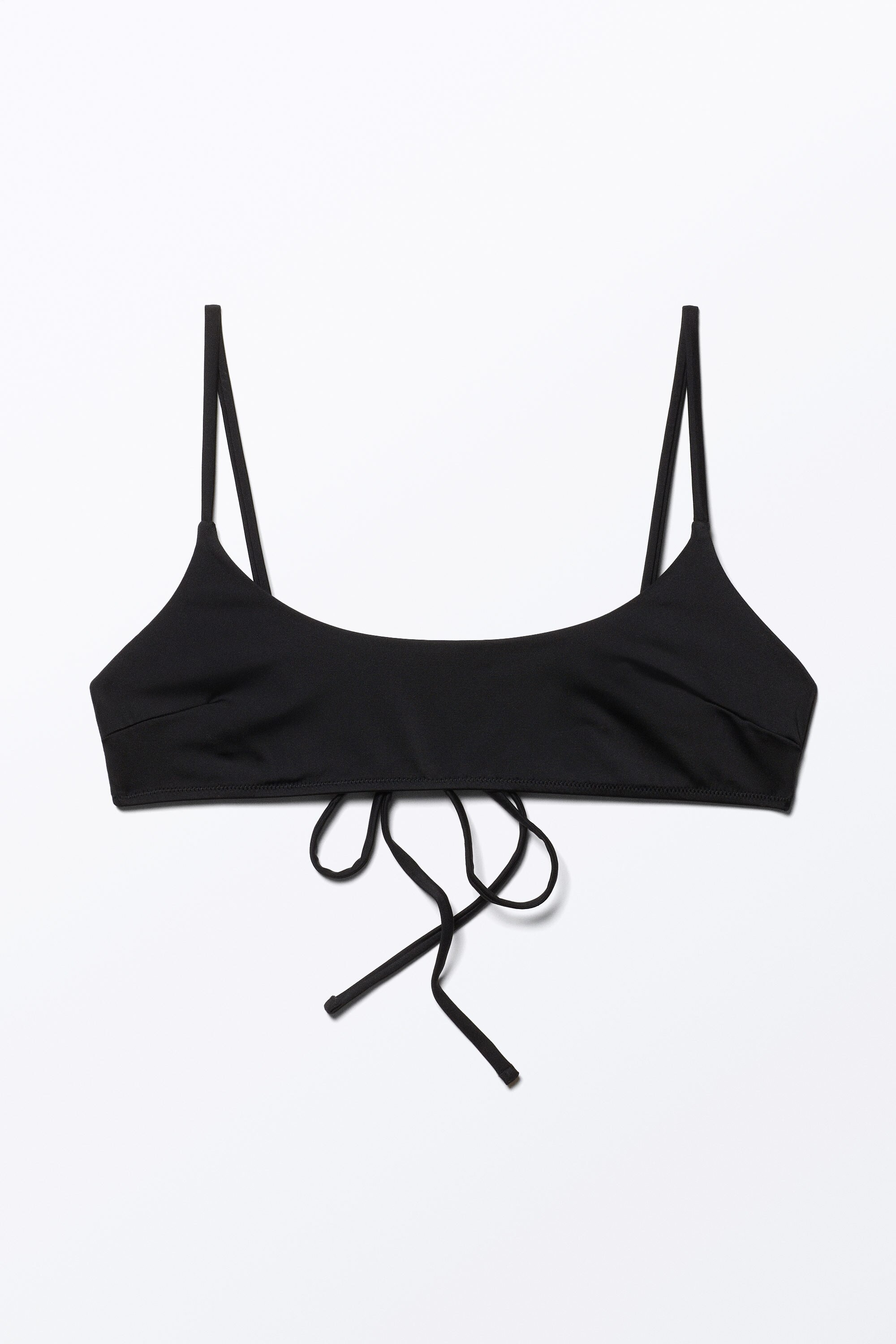 Black - Scoop Neck Bikini Top - 3