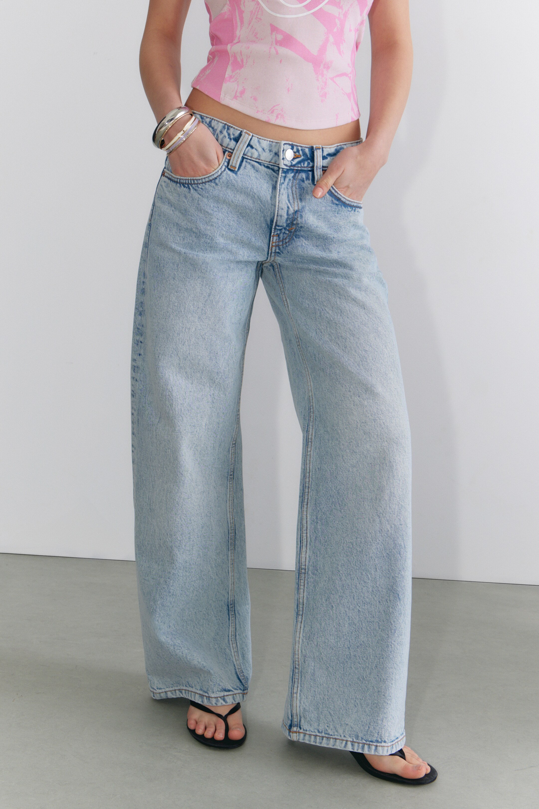 Agrandir l'image: Jean Imoo taille basse large - Venice Blue - bleu clair - FEMME | H&M BE 3