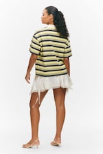 Yellow & Black Stripes - Striped Relaxed Fit Polo Shirt - 3