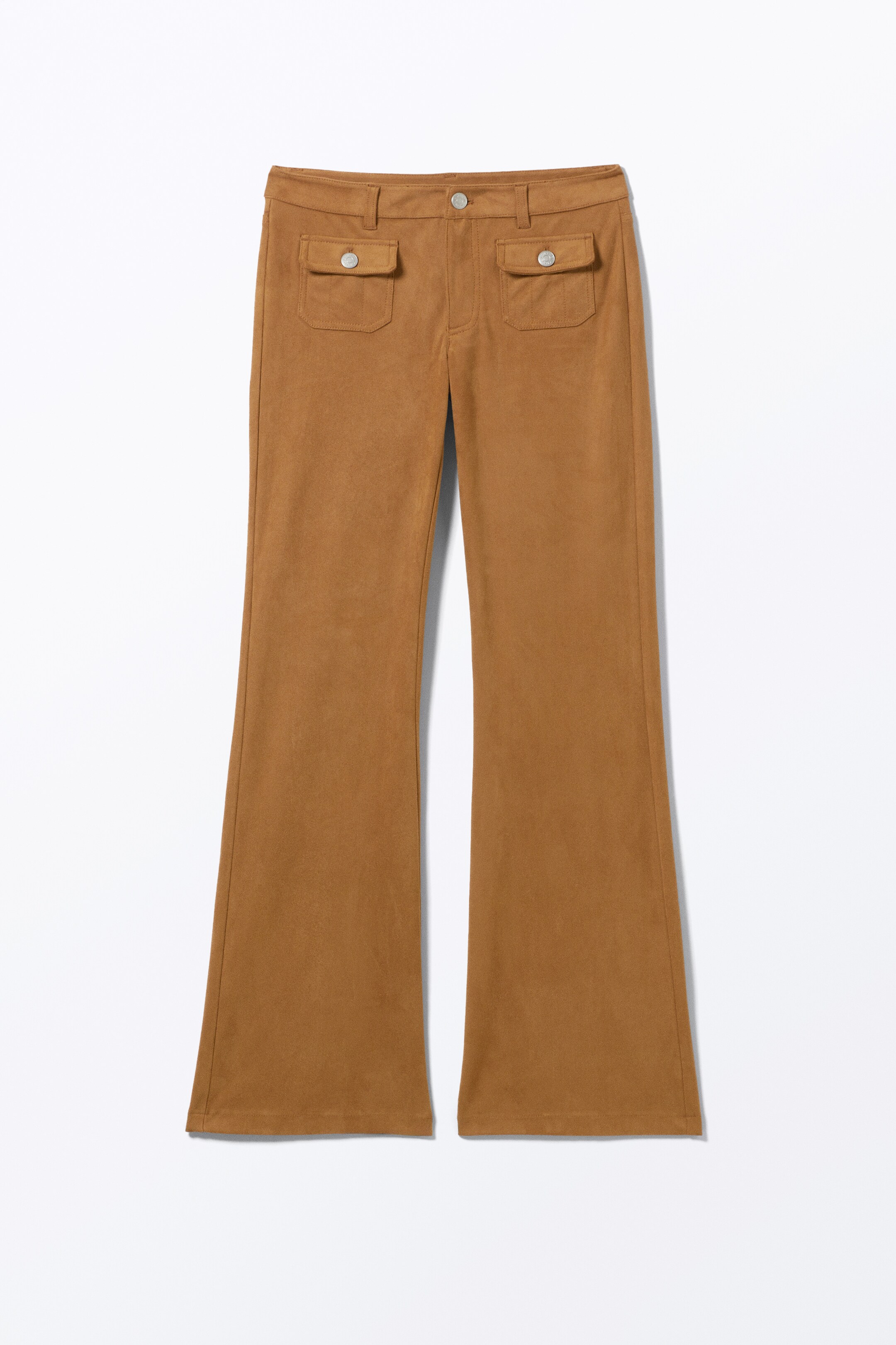 Größeres Bild ansehen: Hose aus Wildlederimitat mit niedrigem Bund - Braunes Wildlederimitat - Ladies | H&M DE 4