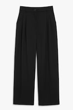 Noir - Pantalon coupe large taille haute noir - 0
