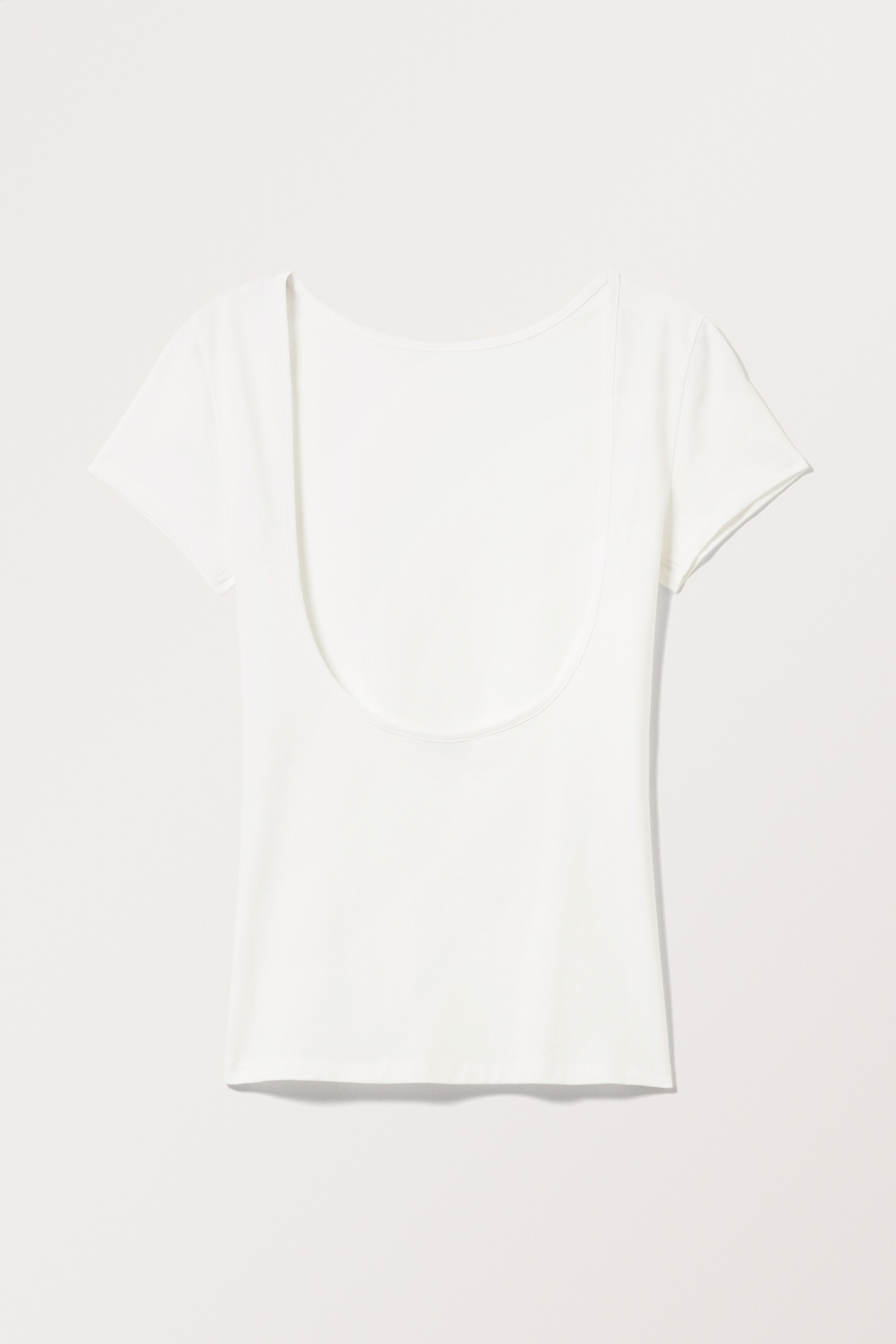 Grotere afbeelding bekijken: Nauwsluitende top met korte mouwen en open rug - Wit - DAMES | H&M NL 2