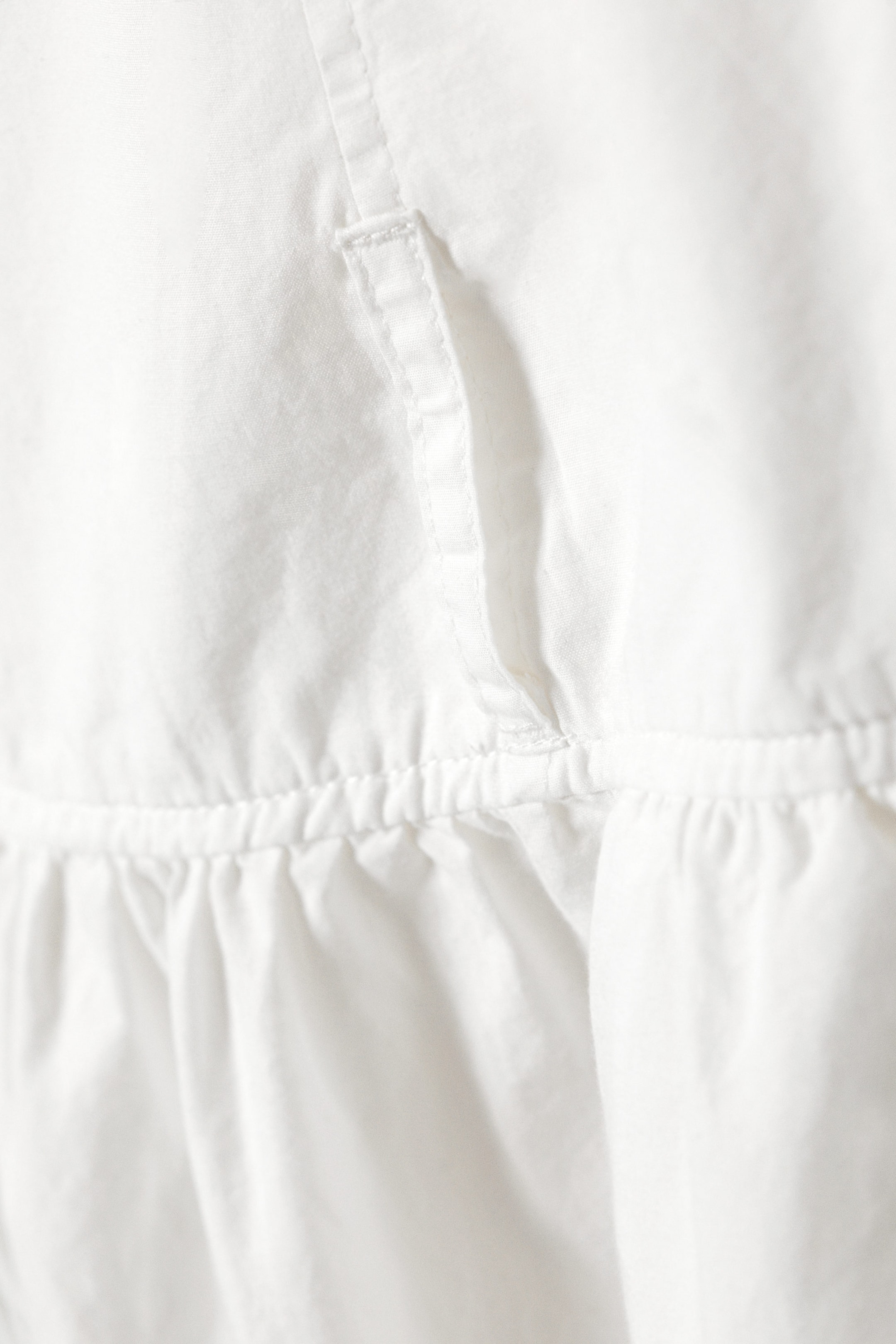 White - Gathered Cotton Poplin Maxi Skirt - 4