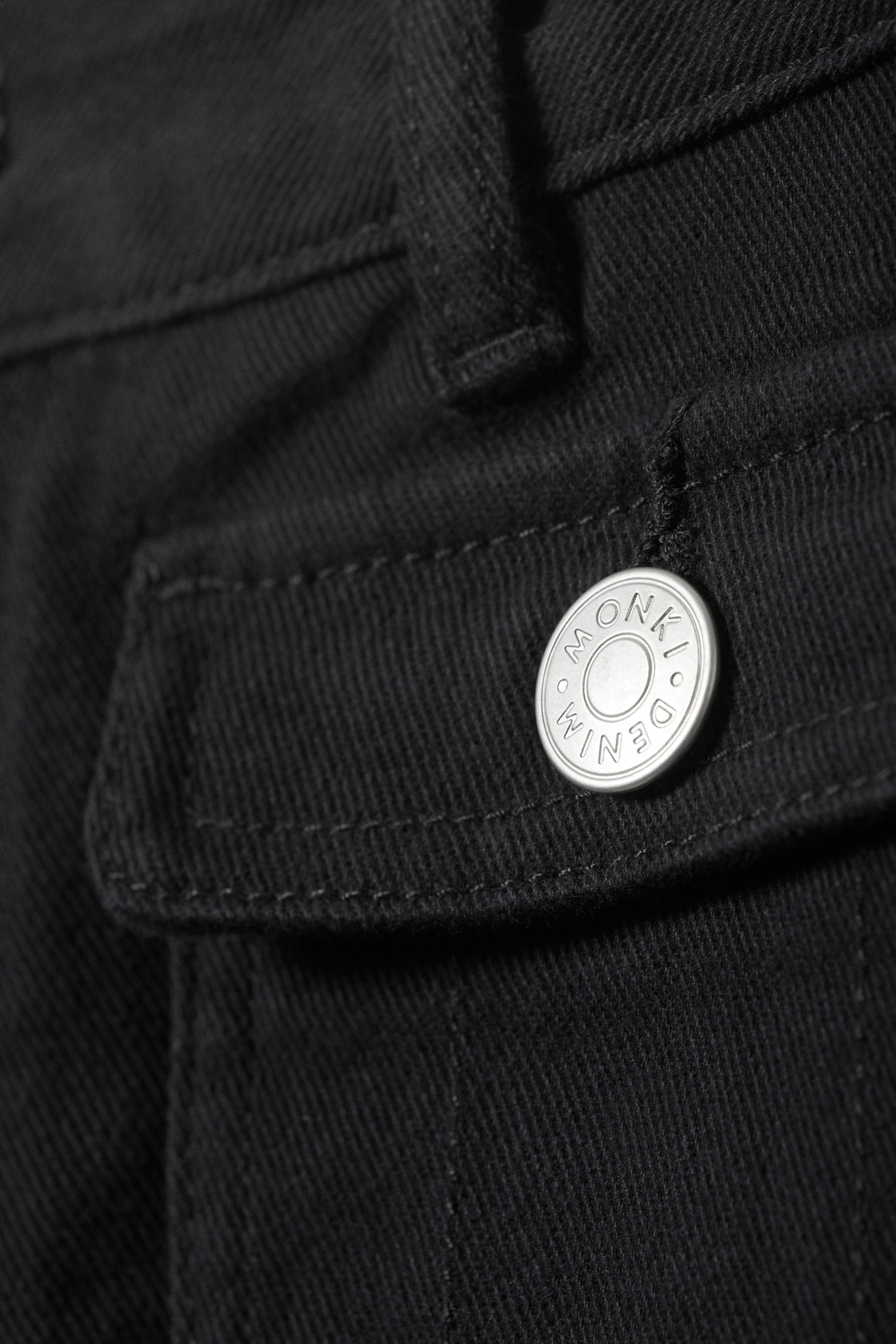 Black - Low Waisted Bootcut Twill Trousers - 5