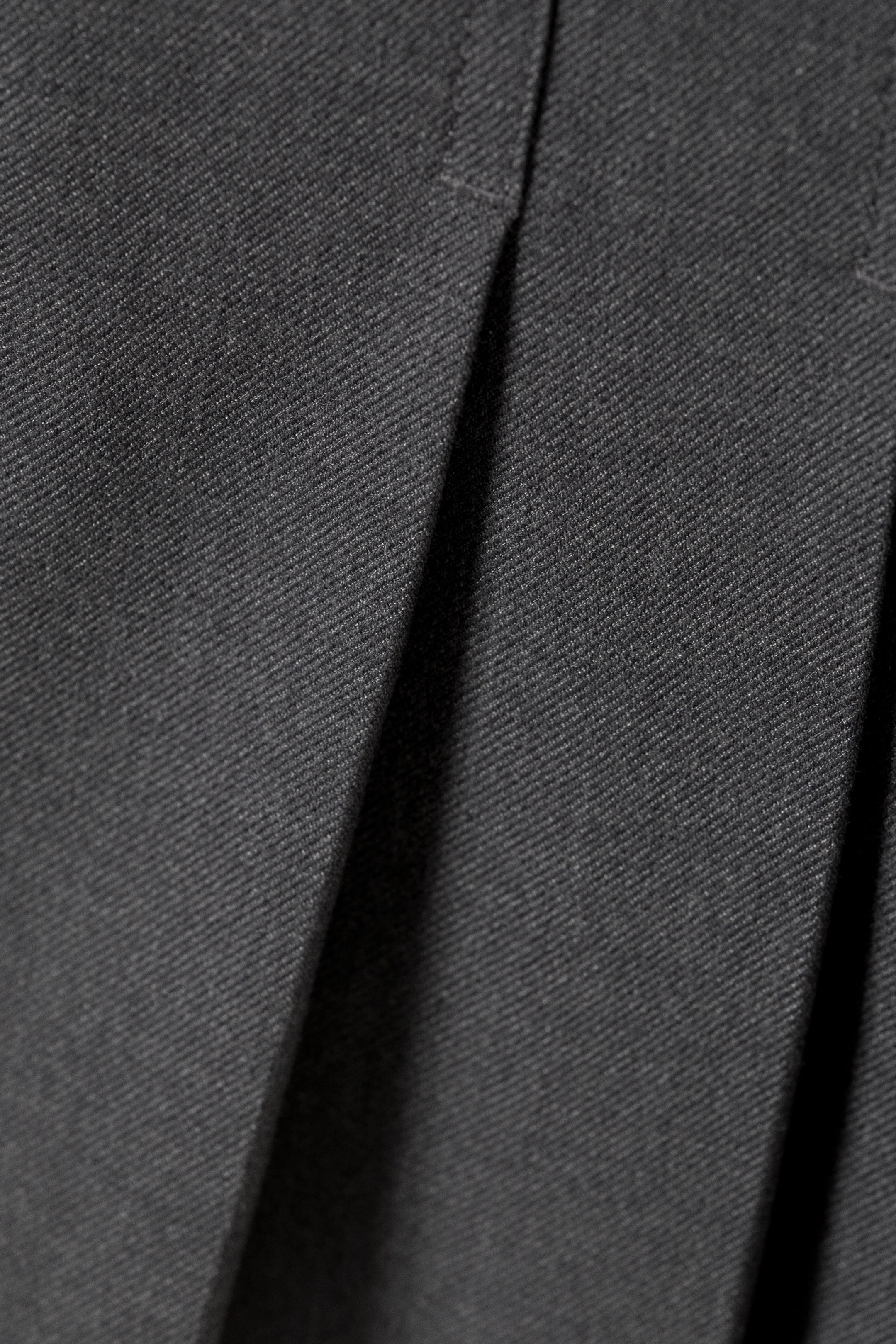 Dark Grey - Belted Pleated Mini Dress - 6