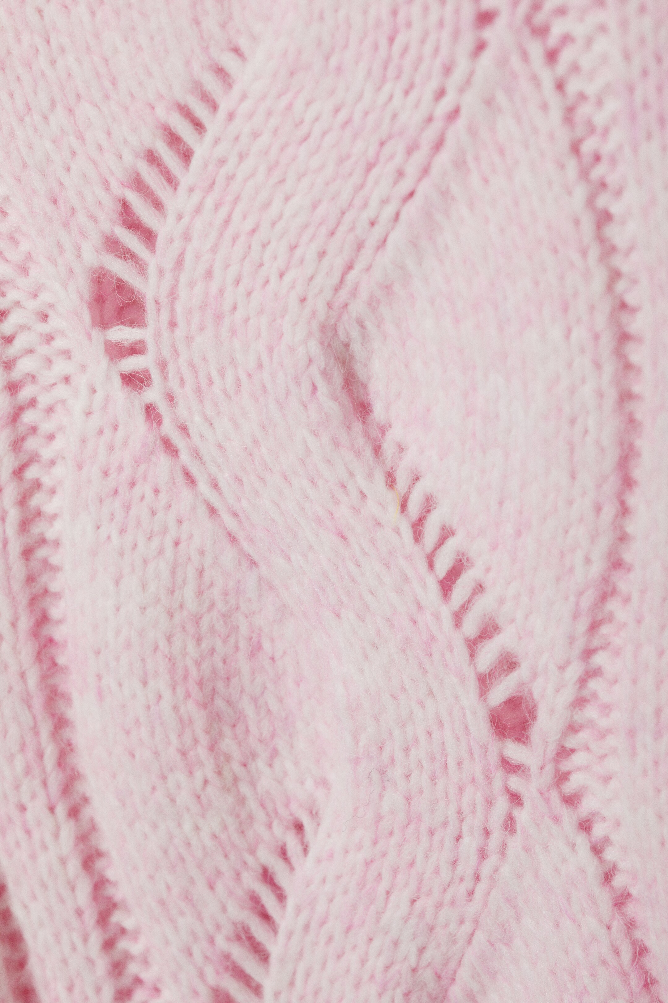 Grotere afbeelding bekijken: Oversized gebreide kabeltrui - Lichtroze - DAMES | H&M NL 2