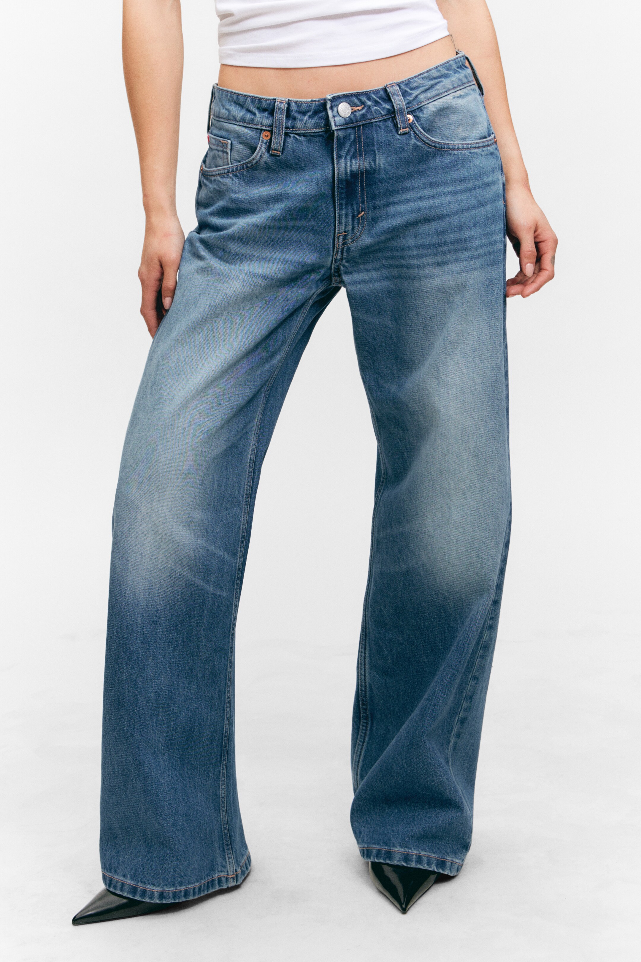 Zobacz większy obraz: Imoo Low Wide Jeans - Sunset Blue - Medium Blue - ONA | H&M PL 2