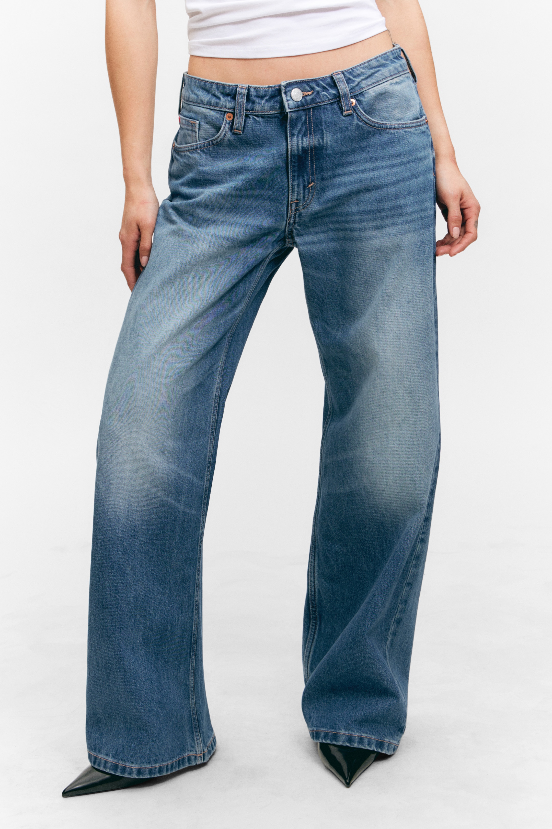 Zobacz większy obraz: Imoo Low Wide Jeans - Sunset Blue - Medium Blue - ONA | H&M PL 2